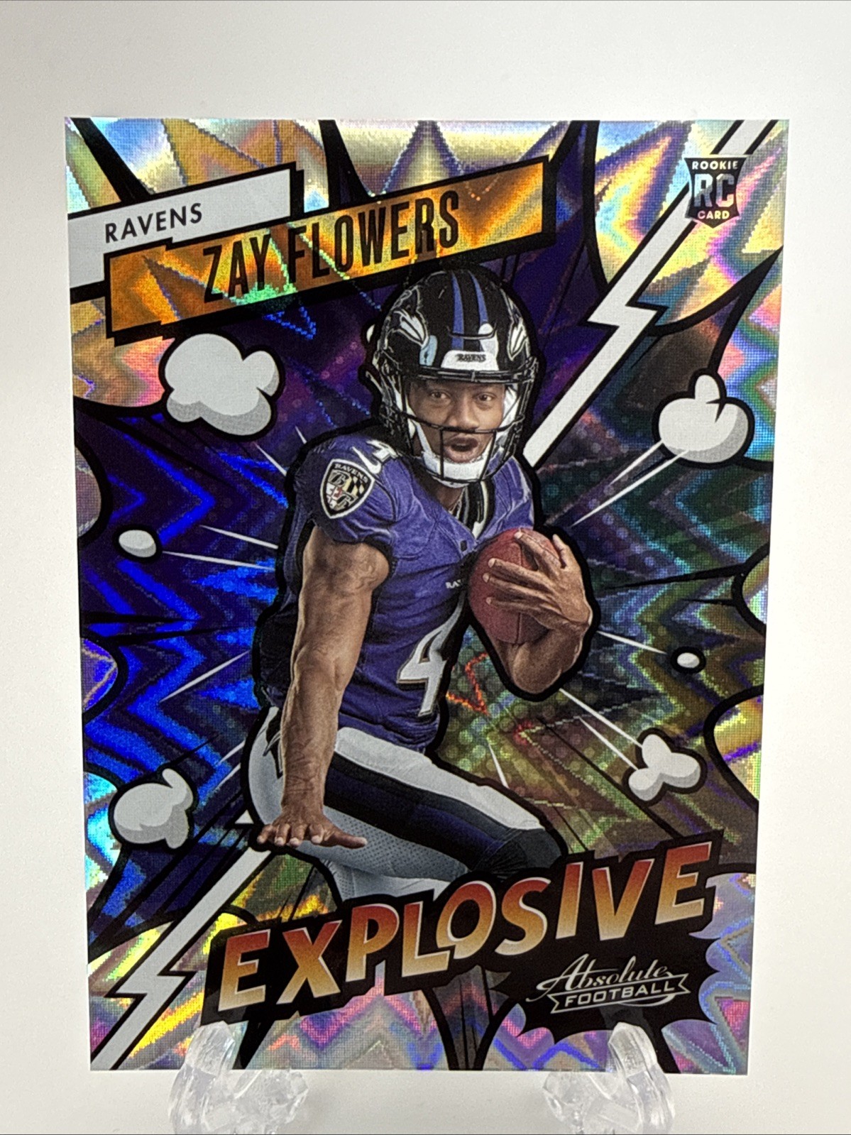 Zay Flowers Explosive Rookie 2023 Absolute Football SSP Case Hit Ravens (RC)