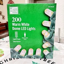 Home Accents 200 Count Warm White Dome LED Lights 58 ft Christmas Wedding Lights