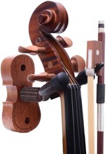 Violin Wall Hanger Mahogany, w/ Bow Holder
