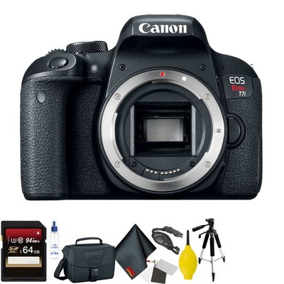 Canon EOS Rebel T7i DSLR Camera Body Only + 64GB Memory Card Bundle045