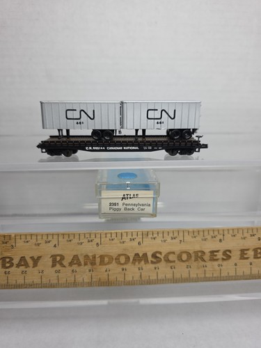 Remolque Trix escala N Canadian National vagón plano trasero CN 665144 tren | Zustand: Used