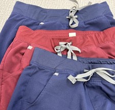 Lot of Three Figs Bottoms/Pants S Technical Collection Navy  Red Joggers