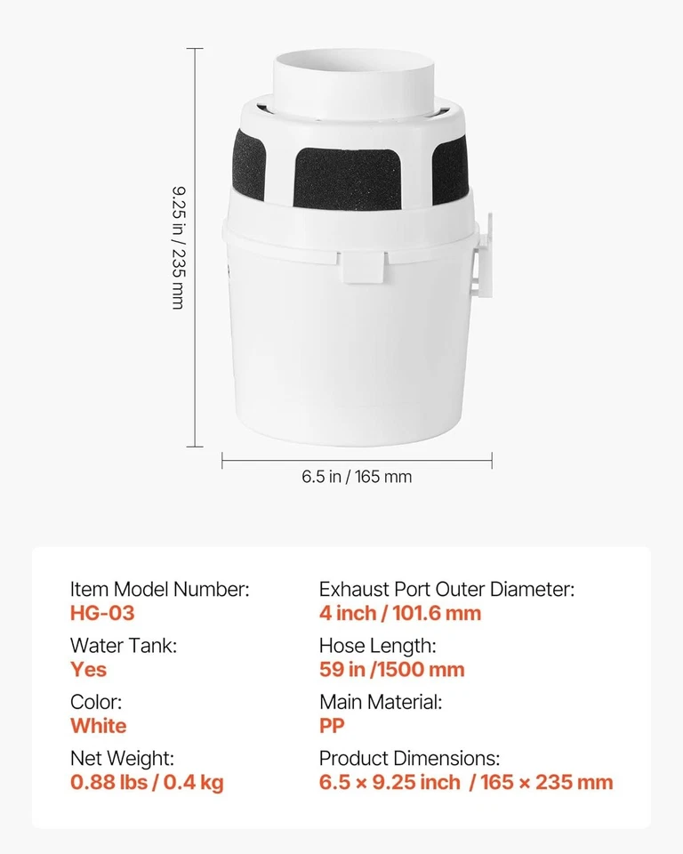 Kit de ventilación para secadora interior 3 en 1, con cubo para secadora eléctrica con 4 pulgadas por 5 fe Foto 3 de 4