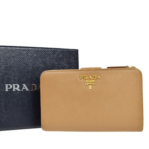 PRADA MILANO Logo Bifold Wallet Purse 