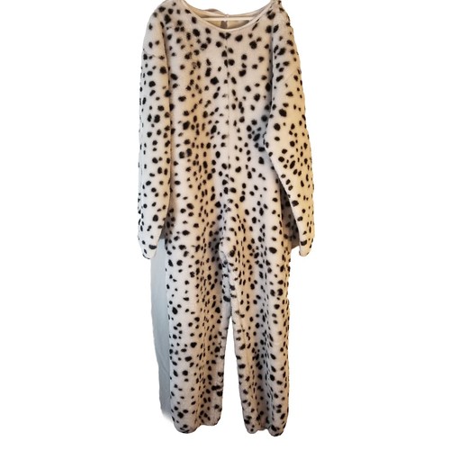 Children's Dalmatian Costume With Hood And Foot Covers Size 12-14