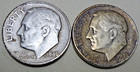 1946-D, 1946-P Silver Roosevelt Dimes - Uncleaned, Naturally Toned