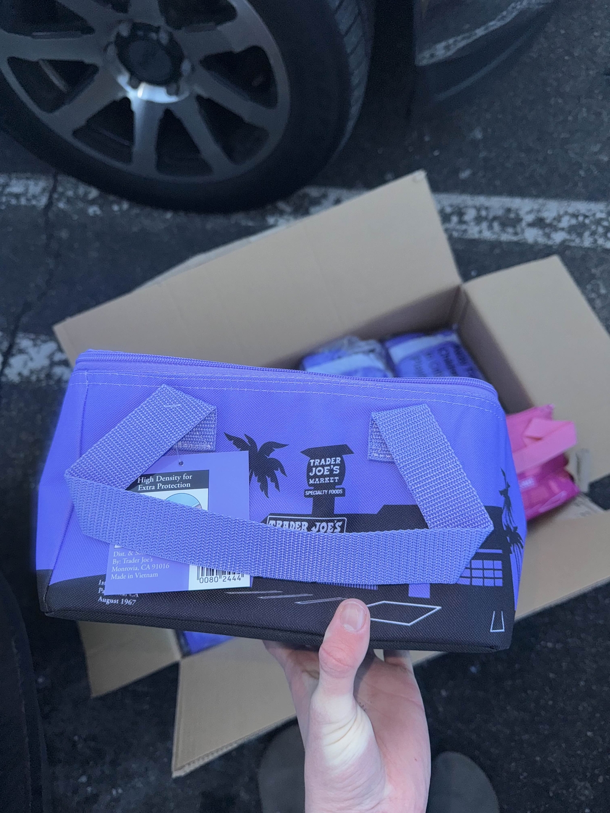 Bolso de Mano Trader Joe's Día de San Valentín Mini Aislado Elige Rosa o Lavanda