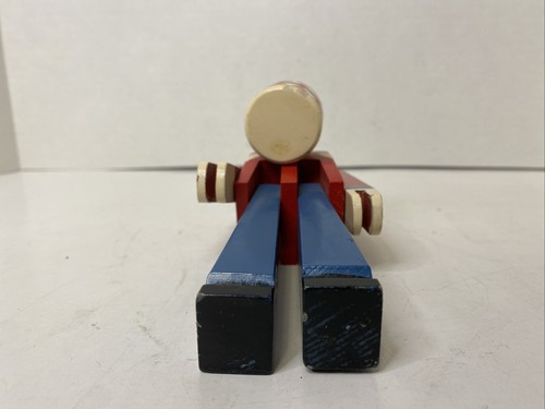 Vintage Kay Bojesen Demark 8.5" Red & Blue Wooden Toy Soldier - Picture 5 of 17