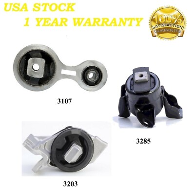 3 PCS MOTOR & TRANS MOUNT FIT 2006-2009 Ford Fusion 2.3L