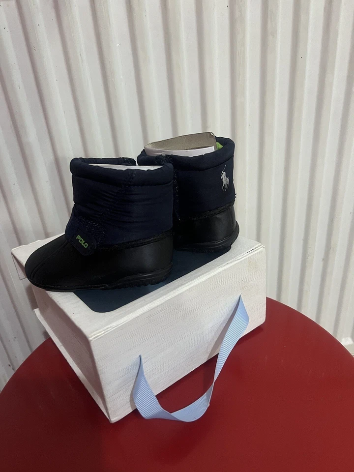 Ralph Lauren Botas de Nieve Azul Marino Zapatos Talla 1.5 UK, 2 US NUEVAS EN CAJA Foto 4 de 4