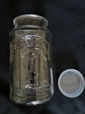 Vintage 1981 Planters Mr Peanut Glass Jar 75th Anniversary Canister Container