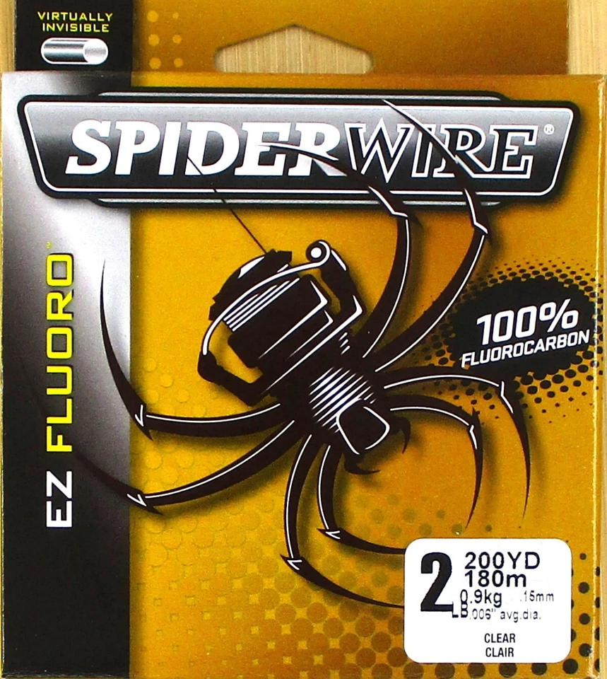 (4) Carretes Spiderwire EZ Fluoro Transparente 100% Fluorocarbono Línea de Pesca Prueba 2 lb Foto 2 de 3