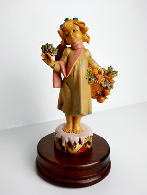 Fontanini Dep Italy Simonelli Angel Music Figurine Rotates 1990 #864 Roman Vtg.