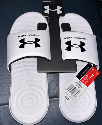 Under Armour Men's Ansa Fix Slide White New With Tags NWT