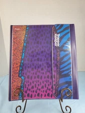 Mead Trapper Keeper Binder Animal Pink Purple Zebra Cheetah Print