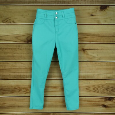 Refuge Jeggings Jeans Womens Size 8 Teal Cotton Blend Denim Stretch Mid Rise