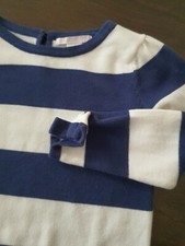 Janie and Jack 2014 Girls Blue White Striped sweater dressy nautical 3 T