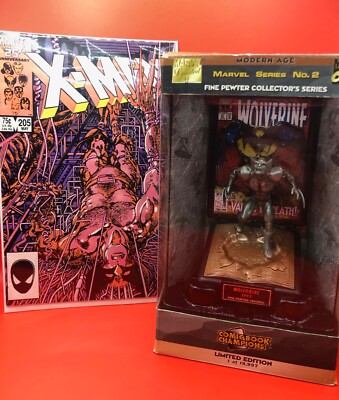 Wolverine Pewter Limited Edition Statue 1997 NIB - BUNDLE with Issue #205 ('86)