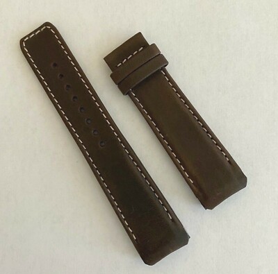 Original Tissot T-Touch Expert SOLAR T091420A Brown Leather Watch Band Strap
