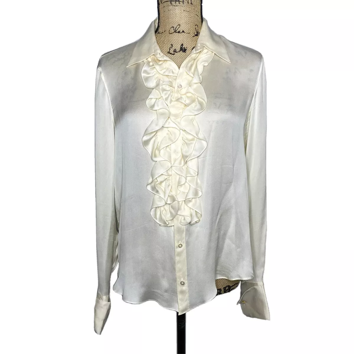 Ralph lauren sales ruffle blouse