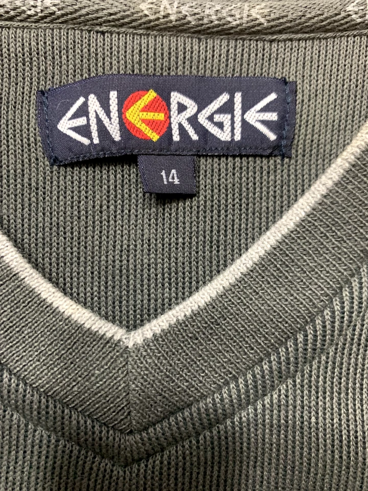 Energie Boys V-Neck Sweater Gray Size 14 - Image 3 of 4