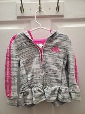 Adidas Girls Size 2T Zip Up Sweatshirt