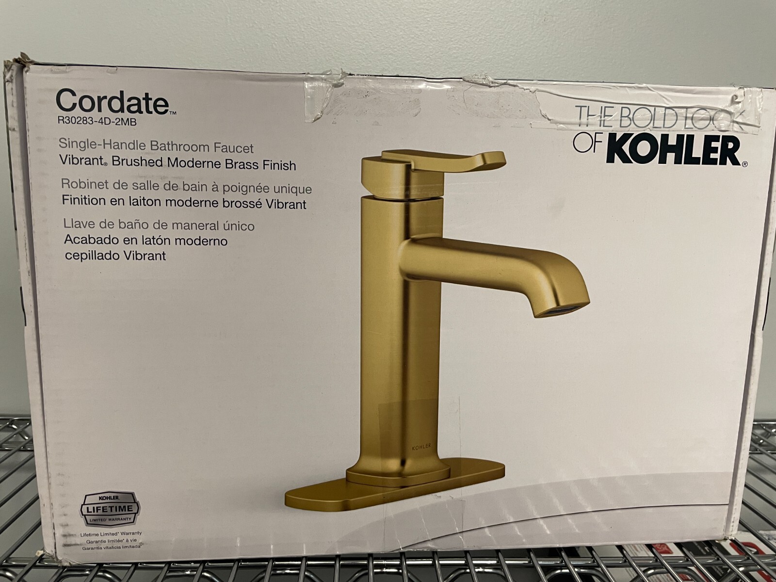 Kohler Cordate Single Handle Bathroom Faucet Brushed Brass F