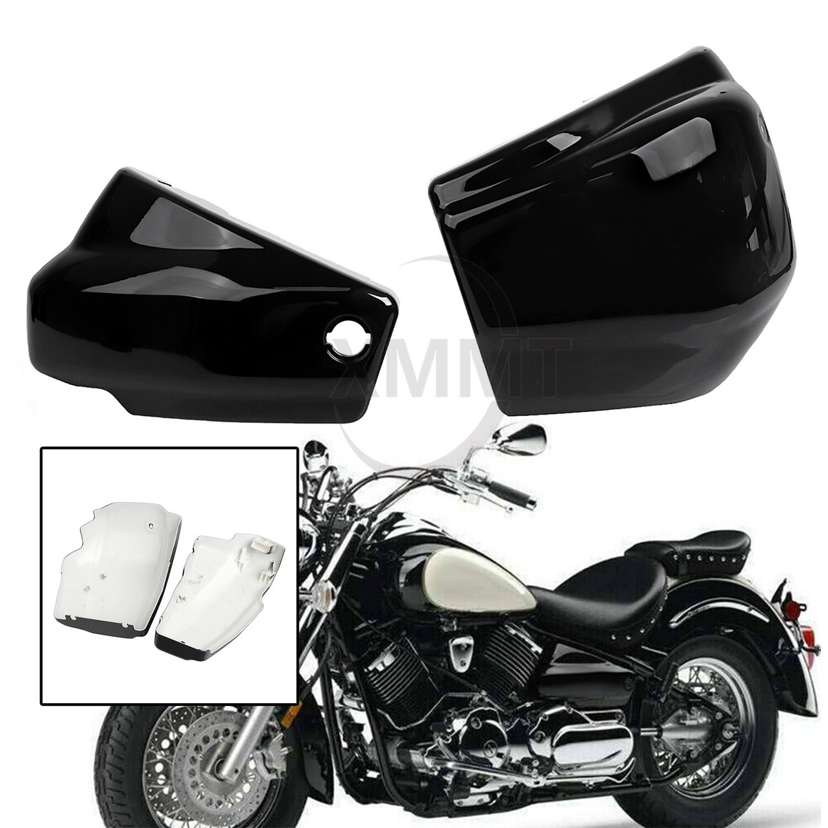 Gloss Black Battery Side Covers Fits For Yamaha V Star 1100