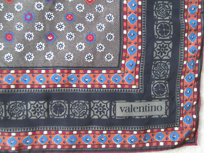 Foulard Carré En Soie Vintage 77x77 Cm - Mousseline Multicolore - Occasion