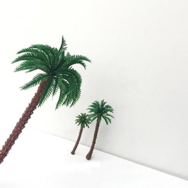 20Pcs Model Palm Trees Diorama Scenery for Train Railroad Cake Topper 1:150