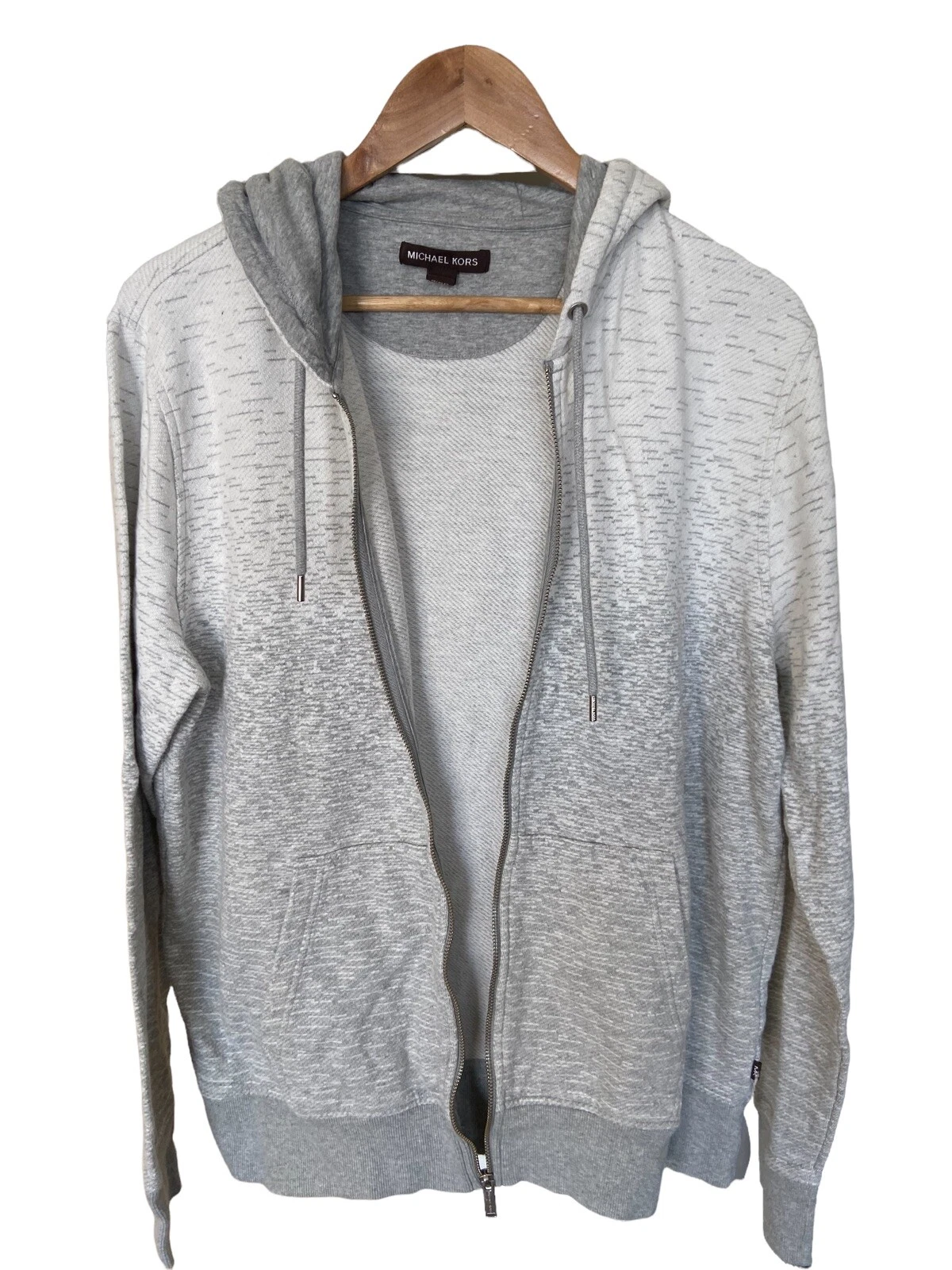 Felpa con cappuccio Michael Kors cerniera intera manica lunga unisex adulti taglia XL GUC