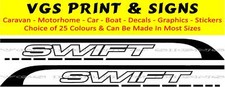 SWIFT MOTORHOME CARAVAN STICKERS DECALS GRAPHICS CHOICE OF SIZE & COLOURS #12