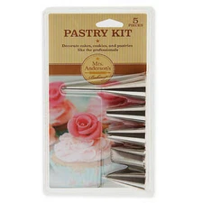 Mrs. Anderson's Baking Professional 5 PC Cake Decorating Pastry Tip Frosting Set