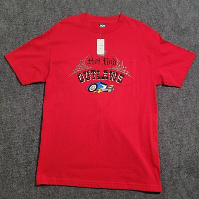 #ad #ad Ocean Pacific T Shirt Mens Large Red Hot Rod Outlaws NWT $14.21