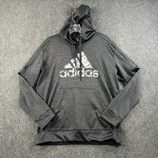 Adidas Hoodie Women's Medium Black Purple Logo Climawarm Sweatshirt