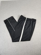 Men’s Nike Basketball Joggers Polyester Track Pants Zip Leg Size Medium Black