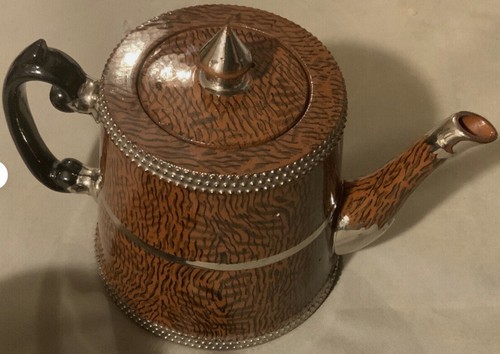 Victorian 1896 C&W (Capper/Wood) Faux Wood Grain Tea Pot, Sugar Bowl & Milk Jug - Picture 4 of 17