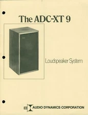 c1975 Audio Dynamics ADC-XT9 Speakers Original Dealer Brochure HiFi New Milford