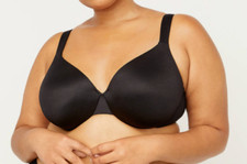 NEW Catherines Bra size 52C Full Coverage underwire black lined smooth