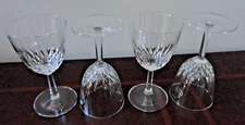 VINTAGE LUMINARC D'ARQUES DURAND FRANCE 4 CRYSTAL WINE GLASSES 6 OZ 5 6/8" TALL