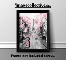 PARIS EIFFEL TOWER  A4 PRINT PICTURE POSTER  WALL ART HOME DECOR UNFRAMED TRAVEL