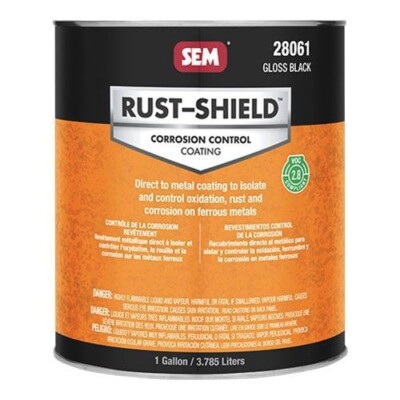 SEM 28061 Rust Shield Corrosion Control 2.8 VOC Gloss Black Gallon