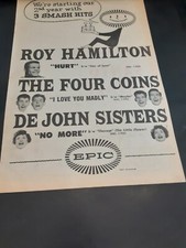 Roy Hamilton, The Four Coins Rare Original 1954 Epic Promo Poster Ad Framed!