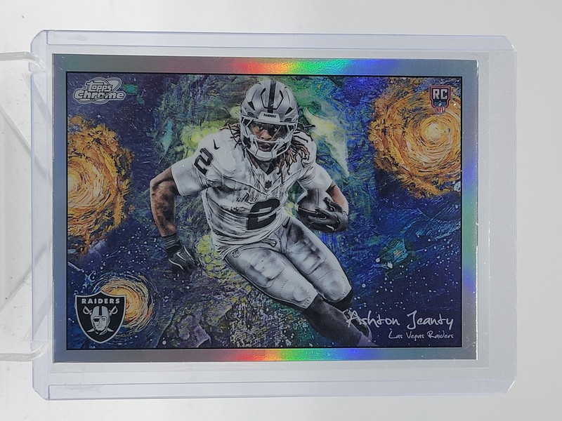 ASHTON JEANTY 2025 TOPPS COSMIC CHROME STARS IN THE NIGHT ROOKIE RAIDERS B Q5849