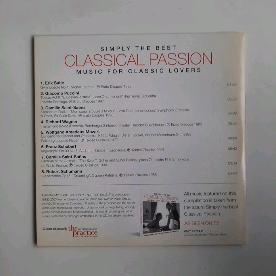 Simply the Best -Classical Passion-Daily Express Promo CD -2003 -Various Artists - Image 2 of 2