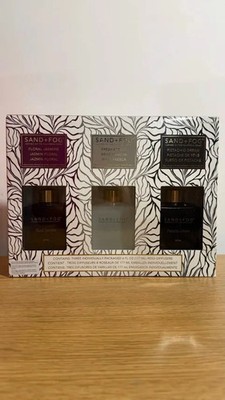 SAND + FOG Reed Diffuser Set 3-Pack 6 fl oz Each Glass Oil, 3 Scents