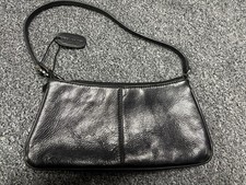 M&S Real Leather Shoulder Small Bag Black. Good Condition But Had Lots Of Wear.