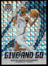 Shai Gilgeous-Alexander 2023-24 Panini Mosaic Give and Go Silver Mosaic Prizm #5