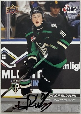 Daxon Rudolph Signed 2024-25 Upper Deck CHL #176 (RC) 2026 NHL Draft prospect