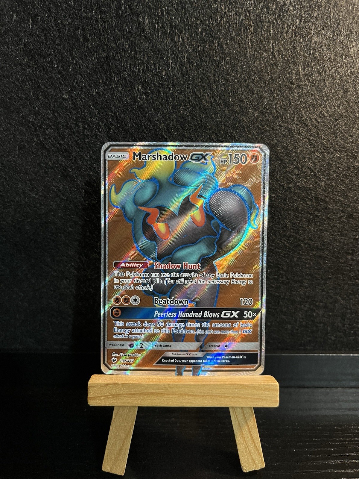 Pokémon - Marshadow GX - 137/147 - Burning Shadows - Full Art Holo Rare NM